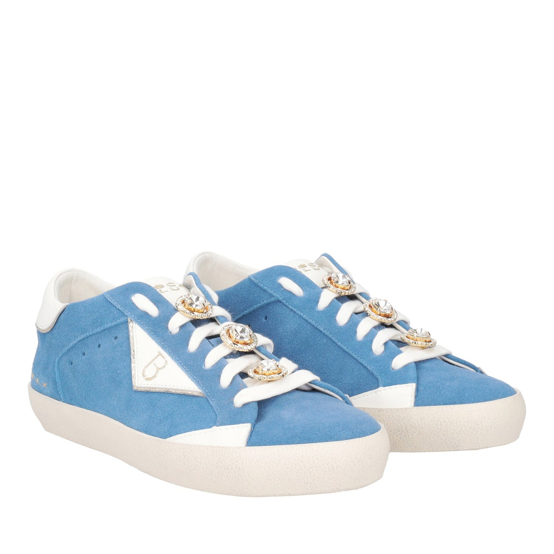 Sneaker Sirius in pelle con accessorio colore blu