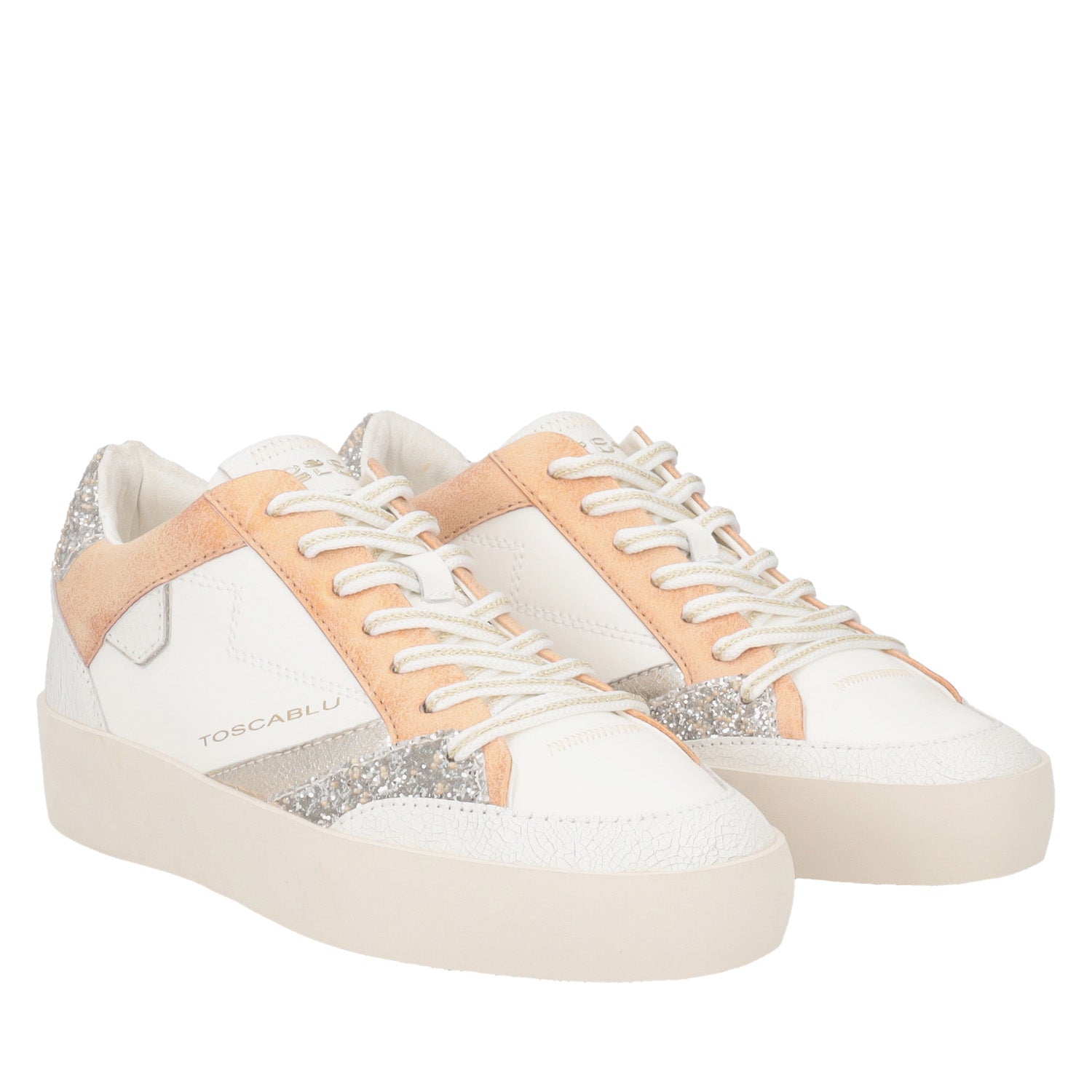 ToscaBlu sneaker aura in pelle e glitter colore bronzo ss2505s040 c96_1