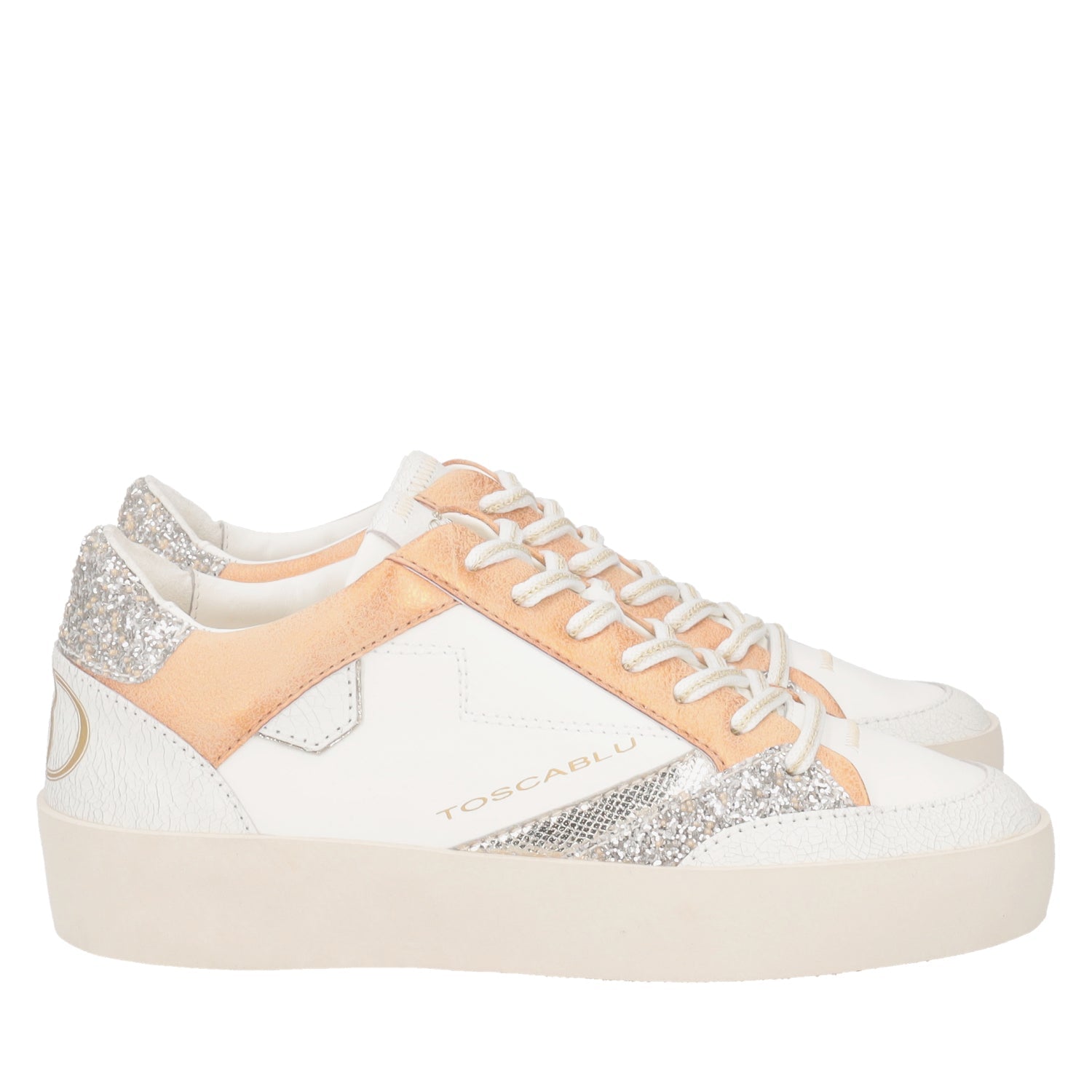 ToscaBlu sneaker aura in pelle e glitter colore bronzo ss2505s040 c96_4