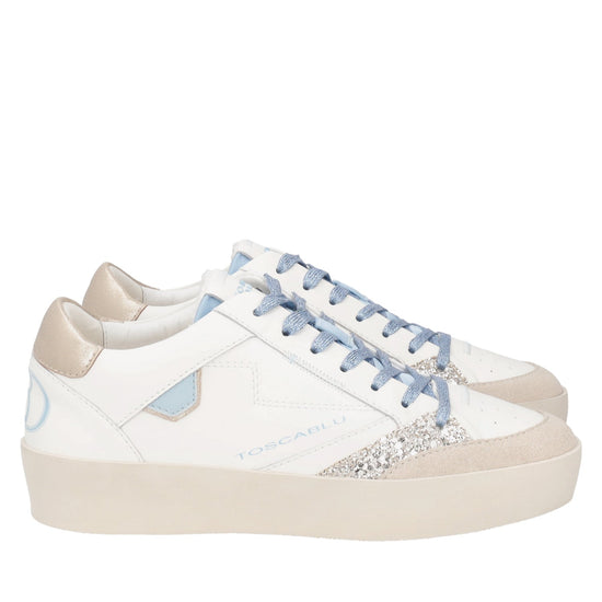 ToscaBlu sneaker aura in pelle colore bianco azzurro ss2505s041 00l_4