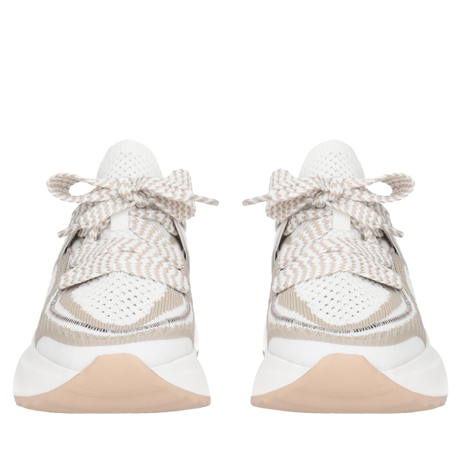 ToscaBlu sneaker bay in tessuto colore bianco beige ss2506s051 05e_2