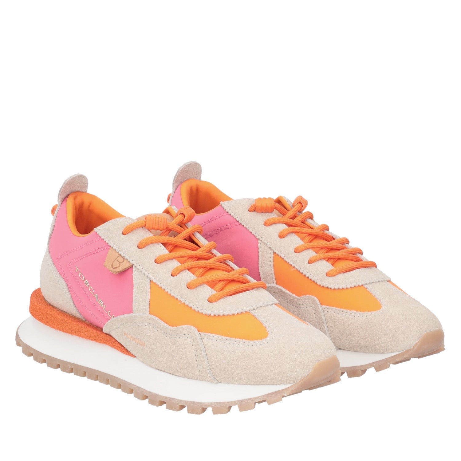 ToscaBlu sneaker blossom in pelle scamosciata colore arancione fucsia ss2508s070 50x_1