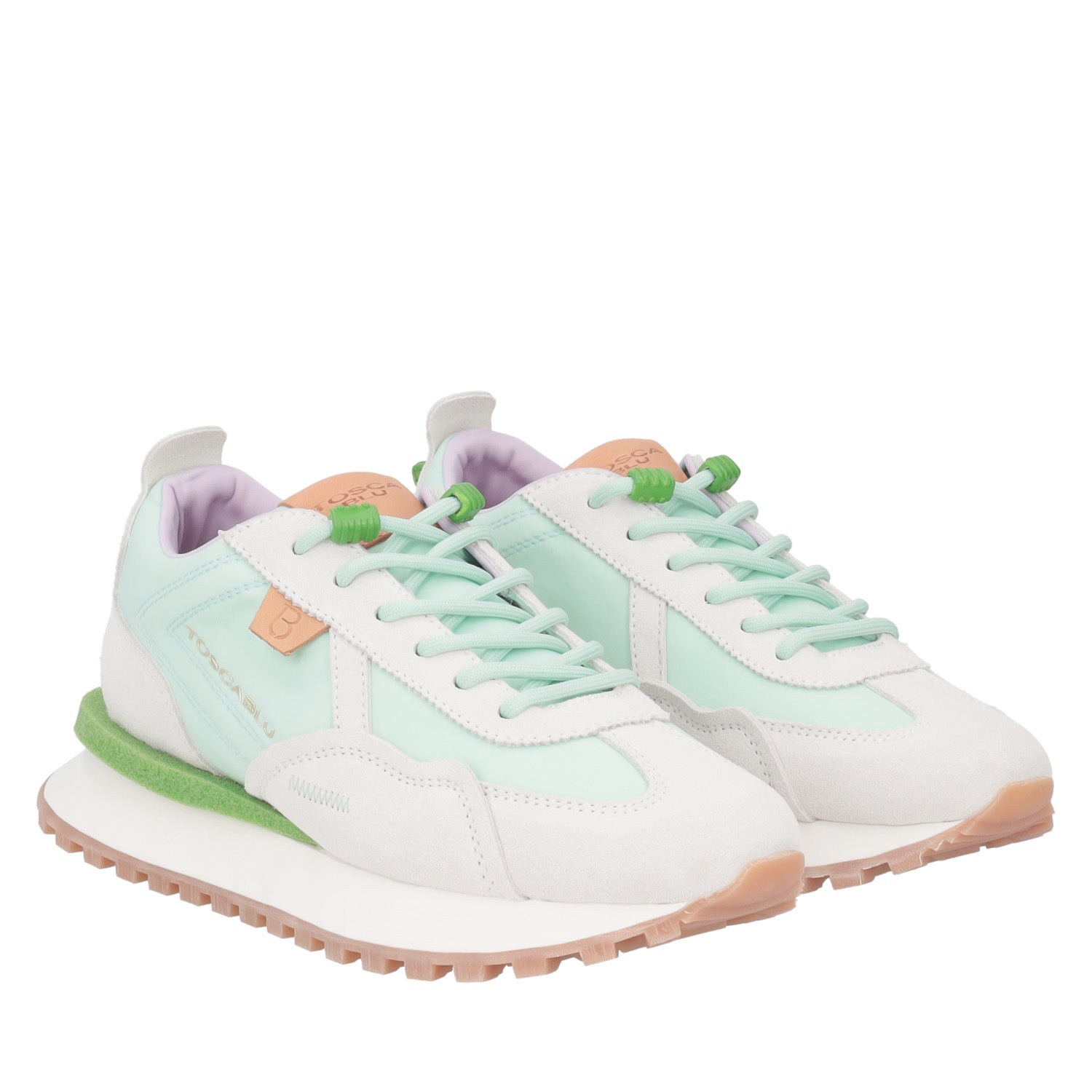 ToscaBlu sneaker blossom in camoscio e microfibra colore verdino ss2508s071 c43_1