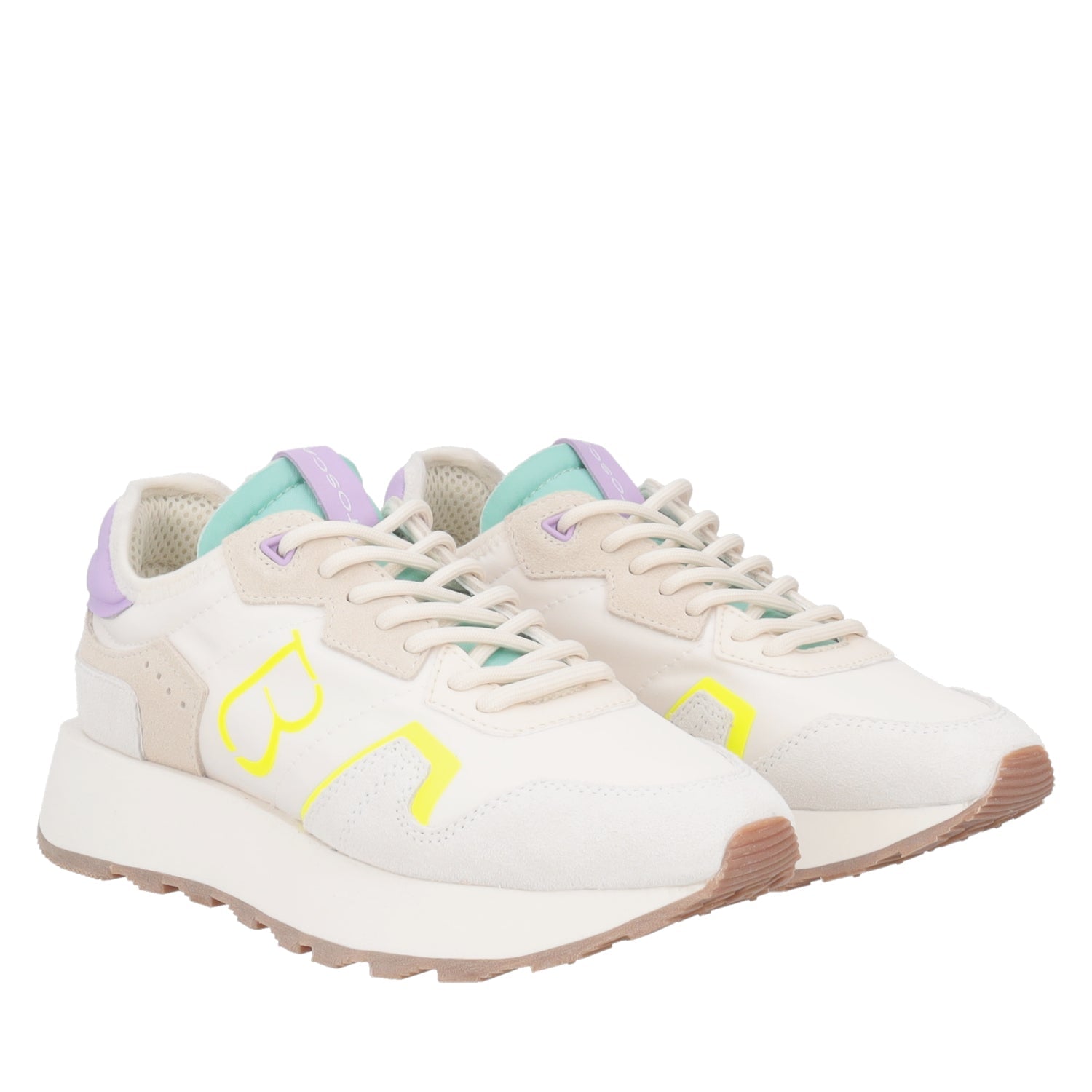 ToscaBlu sneaker cindy in nylon e pelle scamosciata colore avorio ss2509s081 c08_1