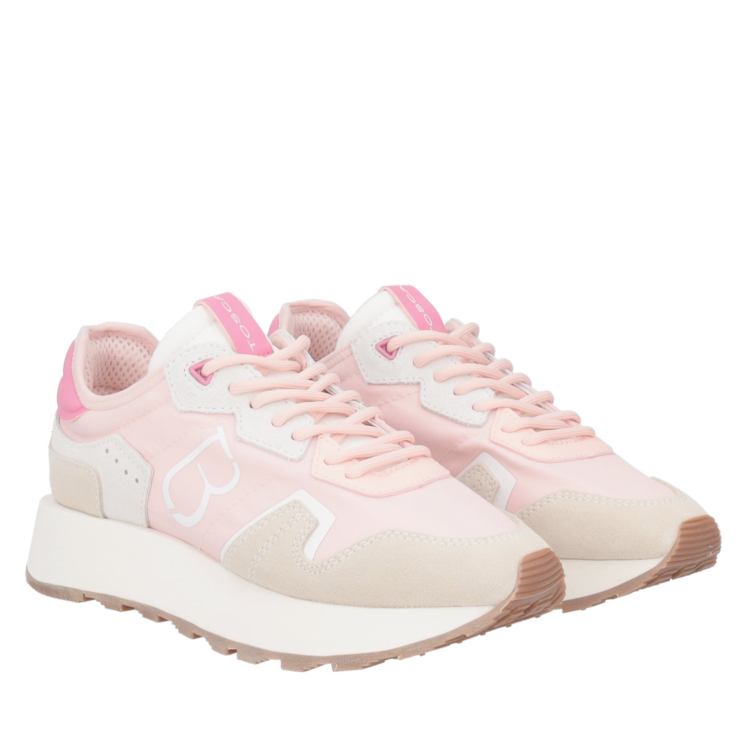 ToscaBlu sneaker cindy in nylon e pelle scamosciata colore rosa ss2509s081 c21_1