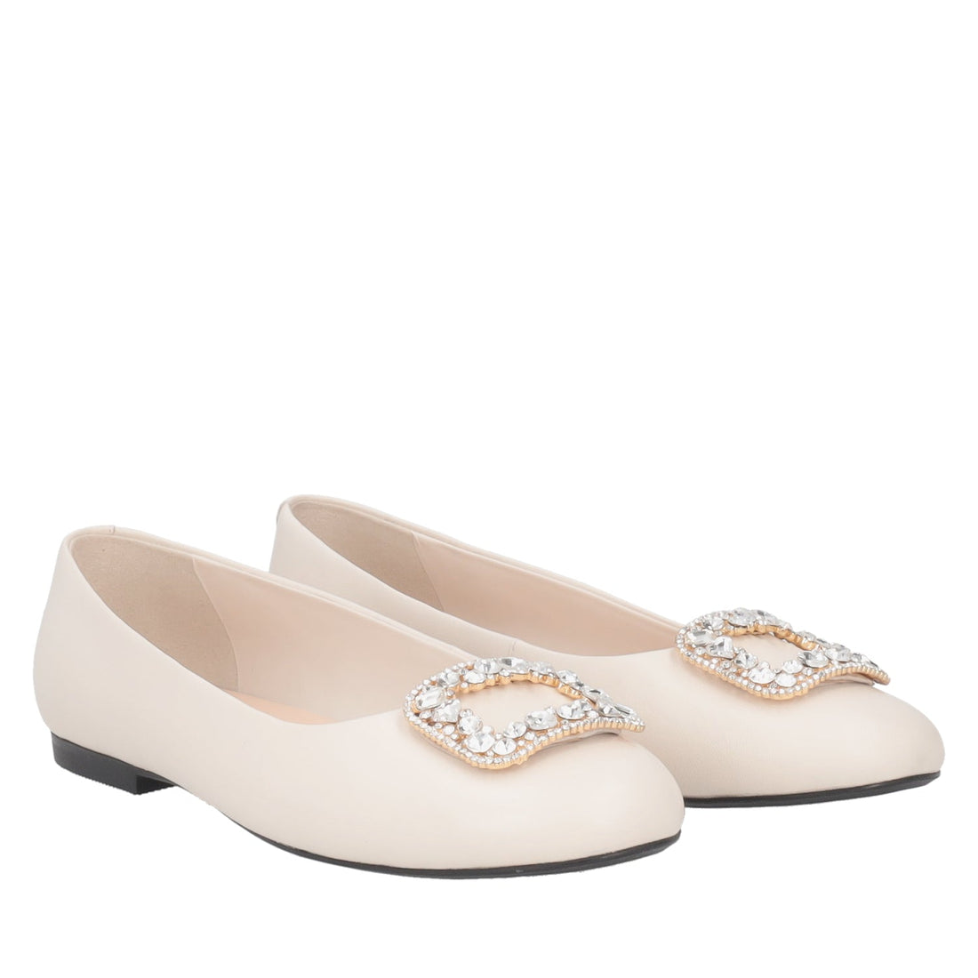 ToscaBlu ballerina goldie con accessorio strass colore avorio ss2517s160 c08_1