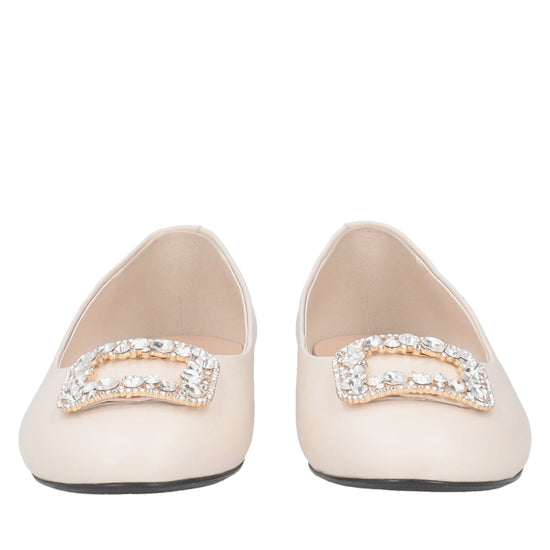 ToscaBlu ballerina goldie con accessorio strass colore avorio ss2517s160 c08_2