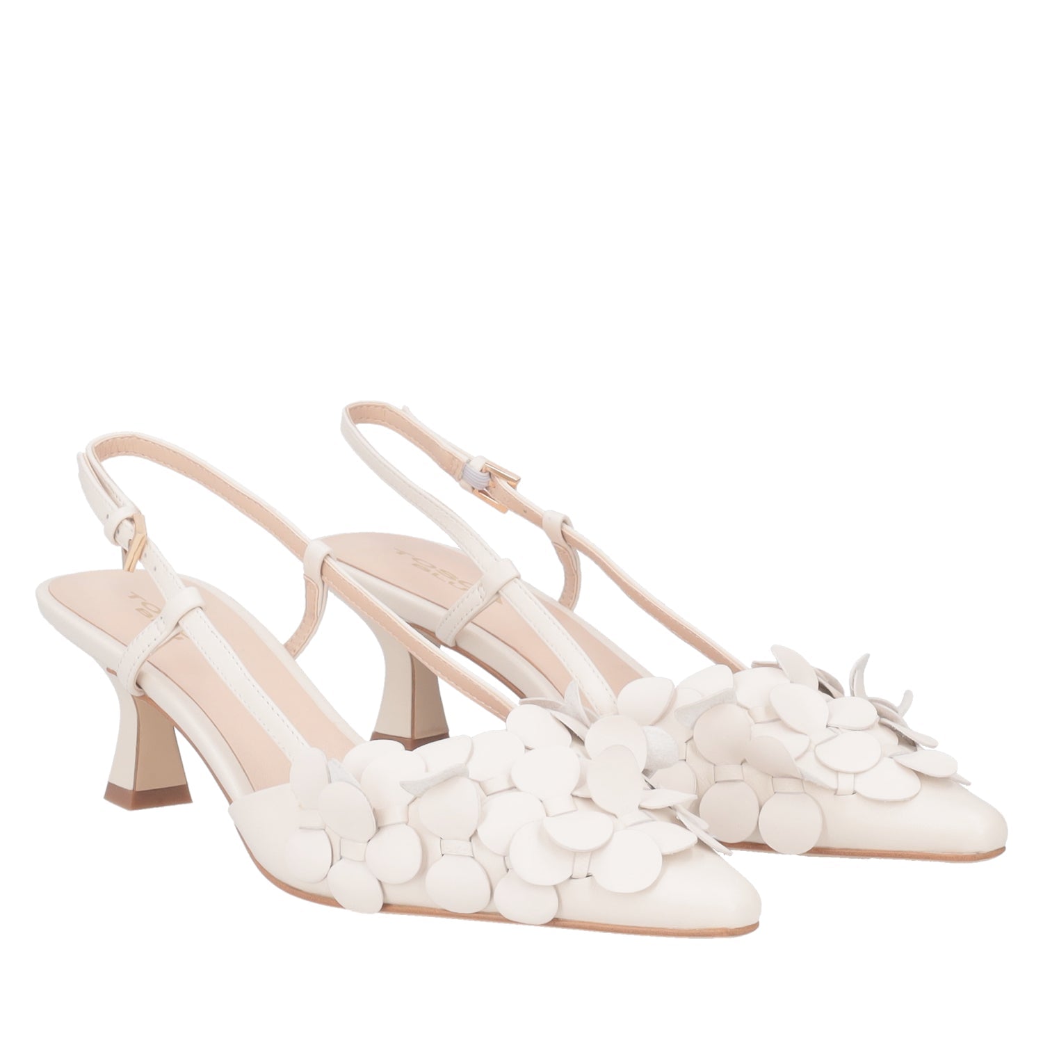 ToscaBlu slingback jade in pelle con cerchietti colore avorio ss2520s190 c08_1