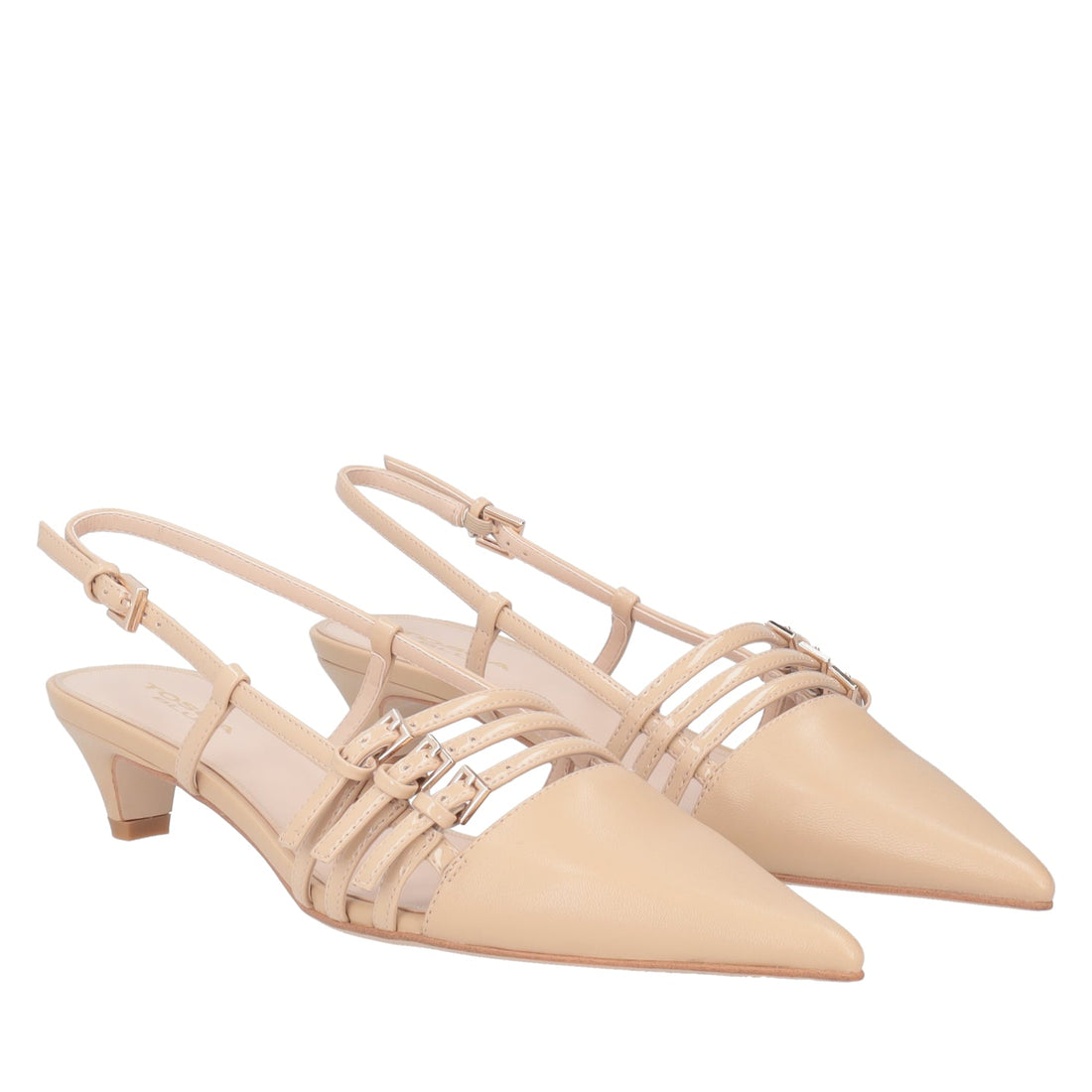 ToscaBlu slingback kelly in pelle con cinturini colore beige ss2523s230 c05_1