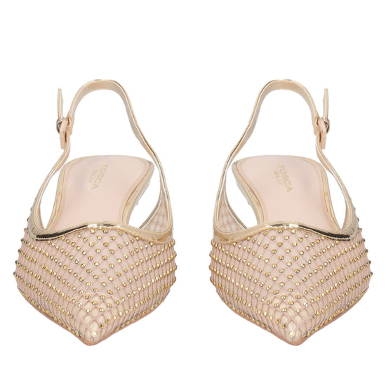 ToscaBlu slingback kelly in tessuto con strass colore oro ss2523s235 c98_2