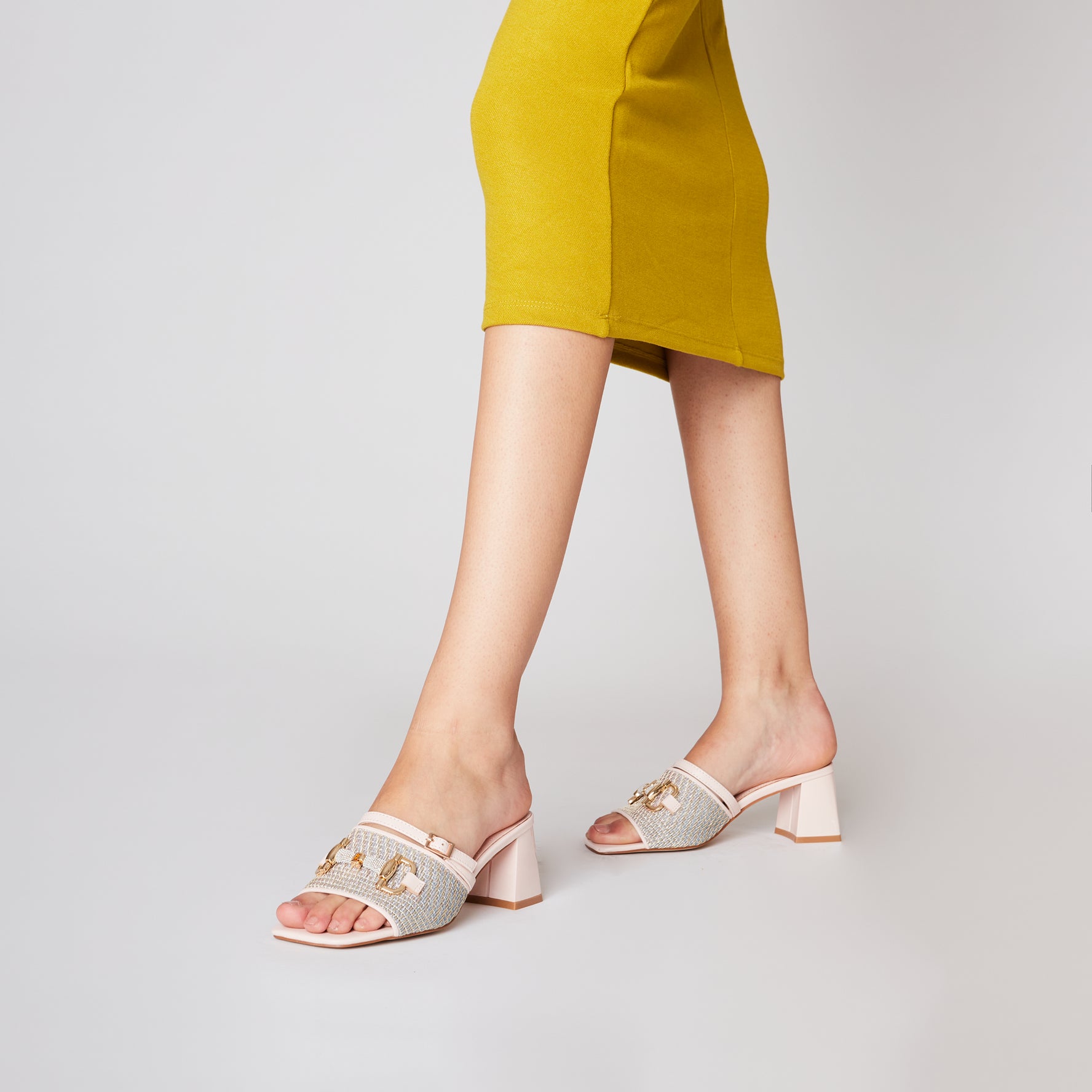 Sandalo Ocean con accessorio colore cipria