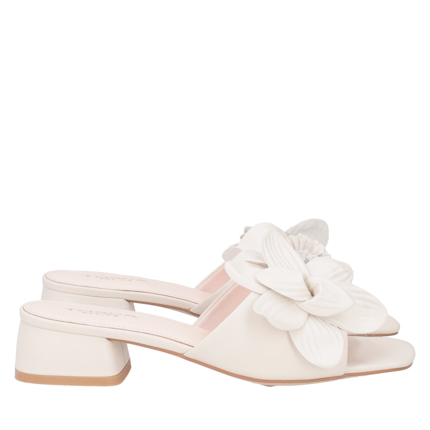 ToscaBlu sandalo paloma in pelle con fiore colore avorio ss2532s322 c08_4