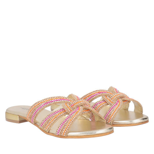 ToscaBlu ciabatta rainbow con strass e perline colore oro ss2536s362 c98_1