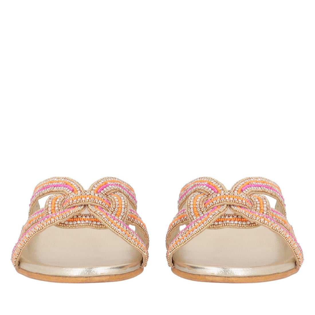 ToscaBlu ciabatta rainbow con strass e perline colore oro ss2536s362 c98_2