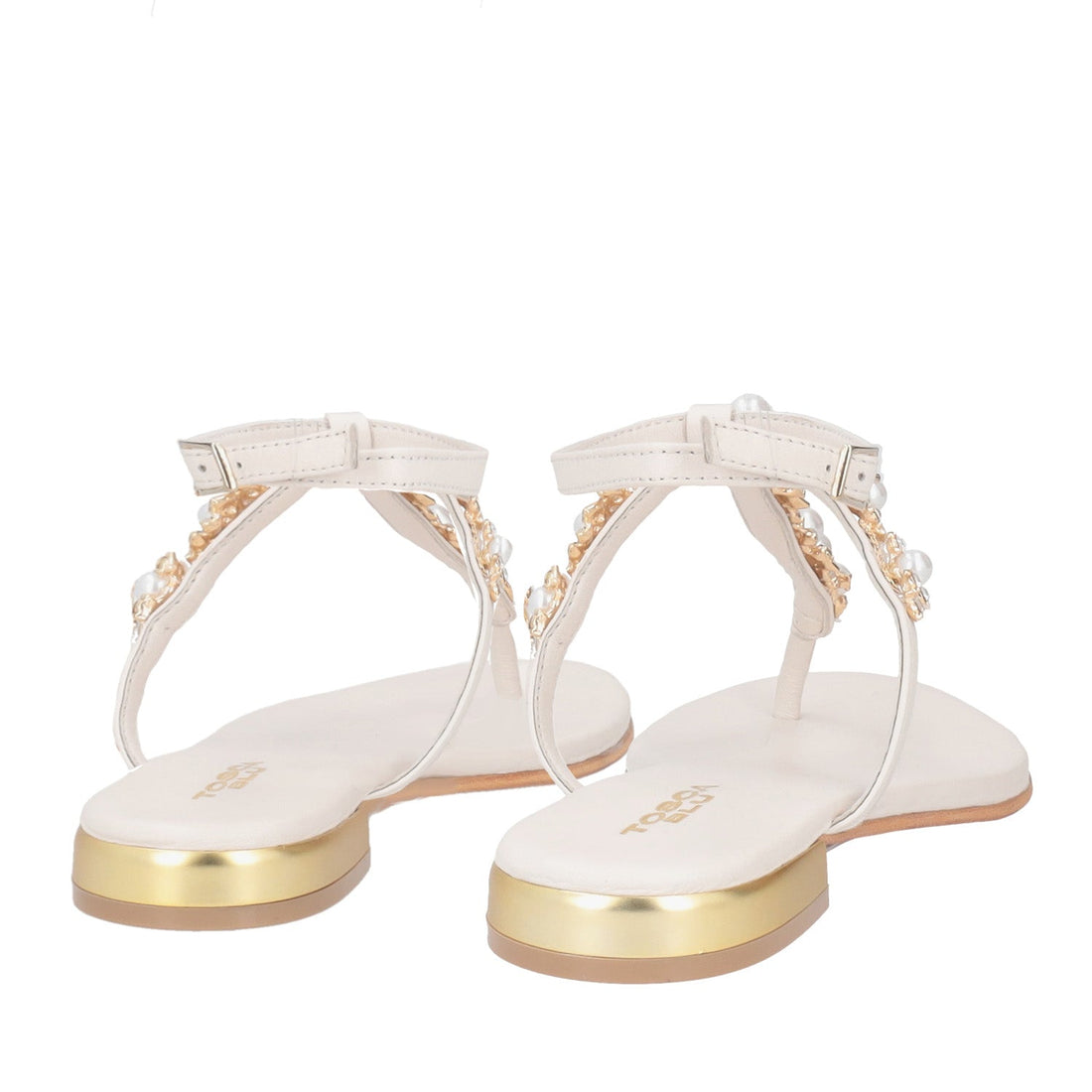 ToscaBlu sandalo infradito rainbow con perle colore avorio ss2536s363 c08_3
