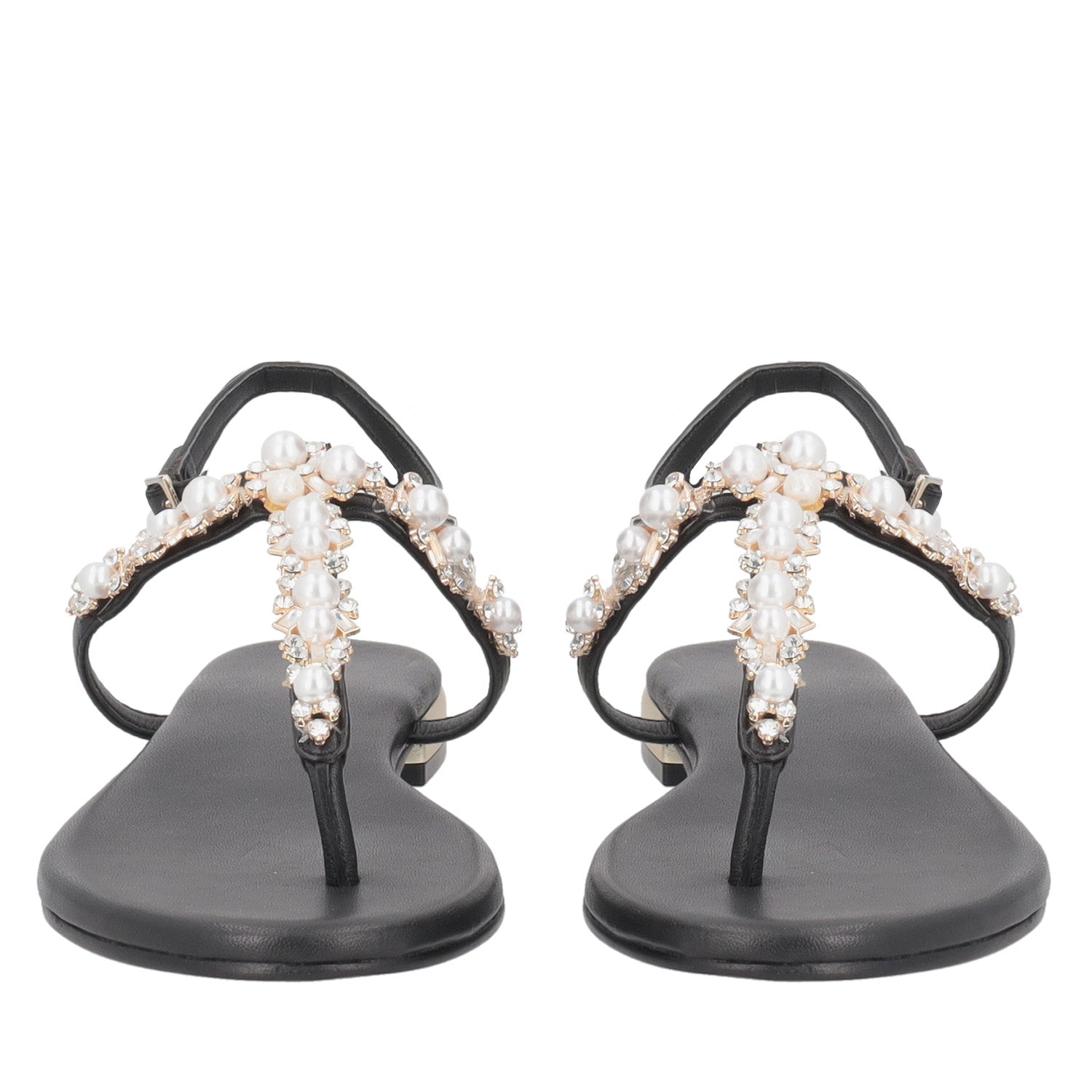 ToscaBlu sandalo infradito rainbow con perle colore nero ss2536s363 c99_2