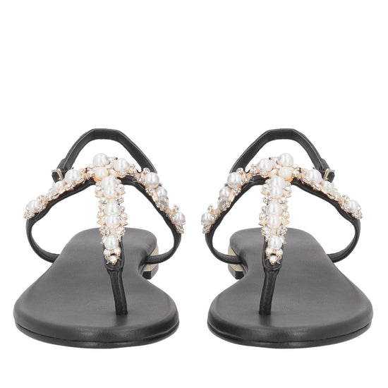 ToscaBlu sandalo infradito rainbow con perle colore nero ss2536s363 c99_2