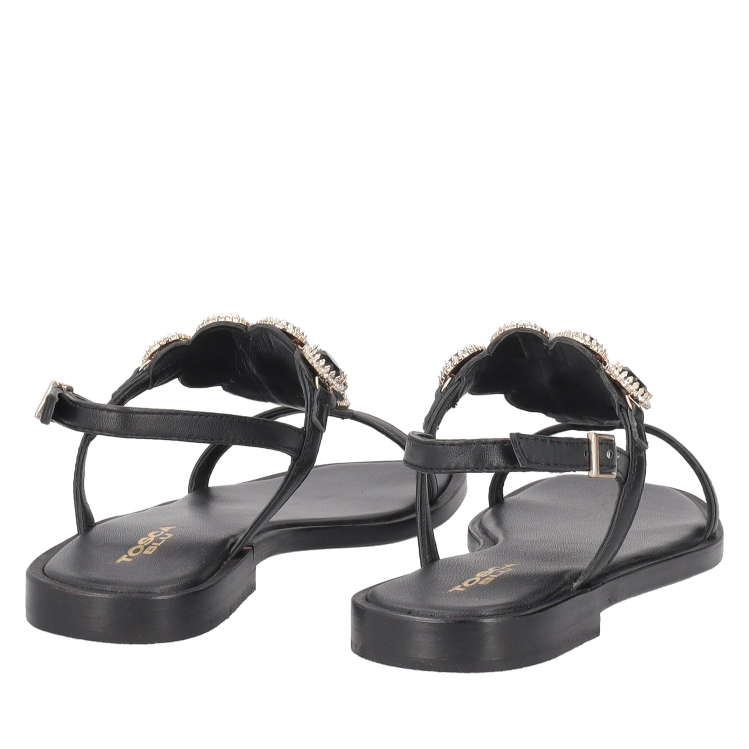 ToscaBlu sandalo rio in pelle con accessorio colore nero ss2538s380 c99_3