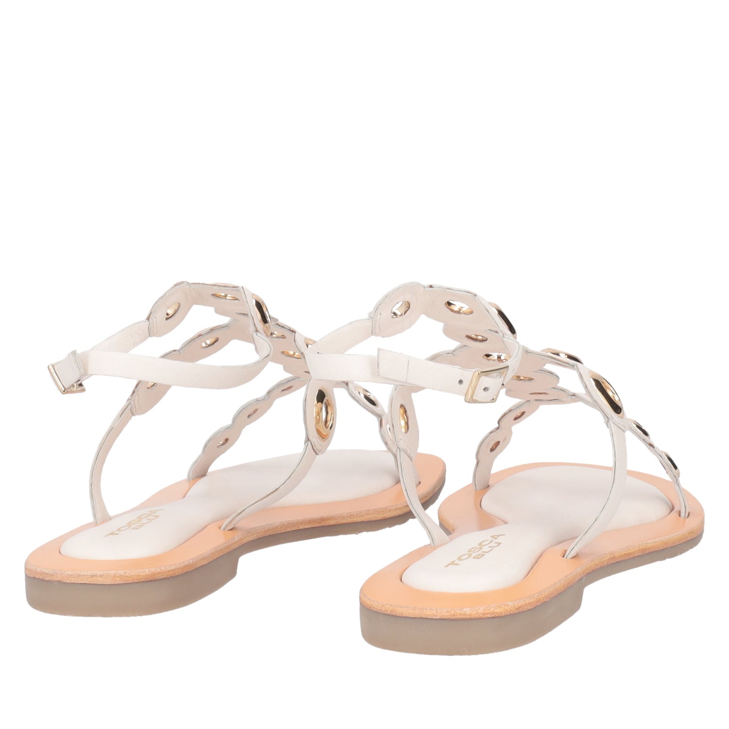 ToscaBlu sandalo river in pelle con vele colore avorio ss2539s396 c08_3
