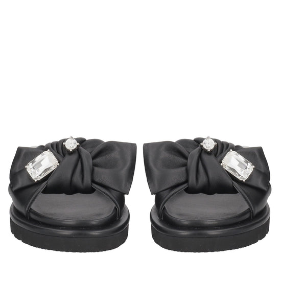 ToscaBlu sandalo summerlyn in pelle con fiocco colore nero ss2549s490 c99_5