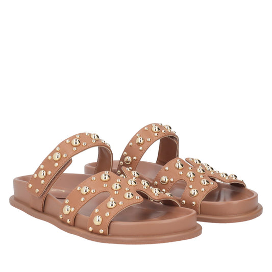 ToscaBlu ciabatta tansy in pelle con borchie colore cuoio ss2552s521 c59_1