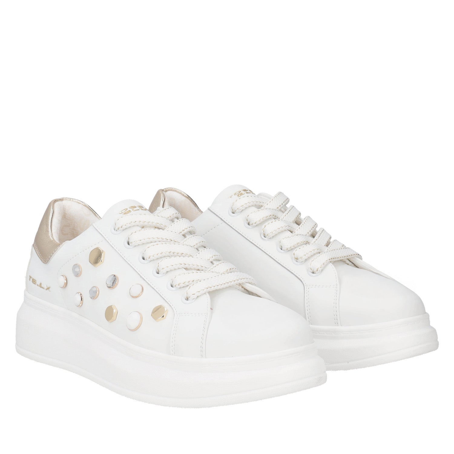 Astrid leather sneakers with white studs