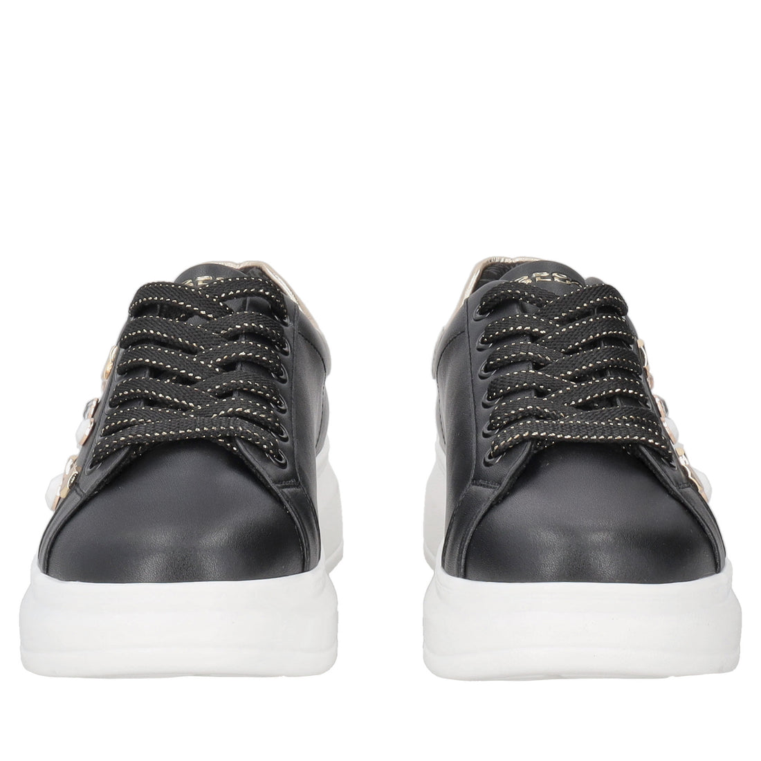Sneaker Astrid in pelle con borchie colore nero