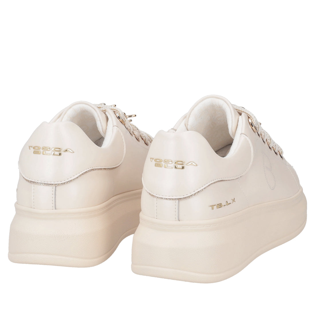 Astrid leather sneakers with beige butterfly