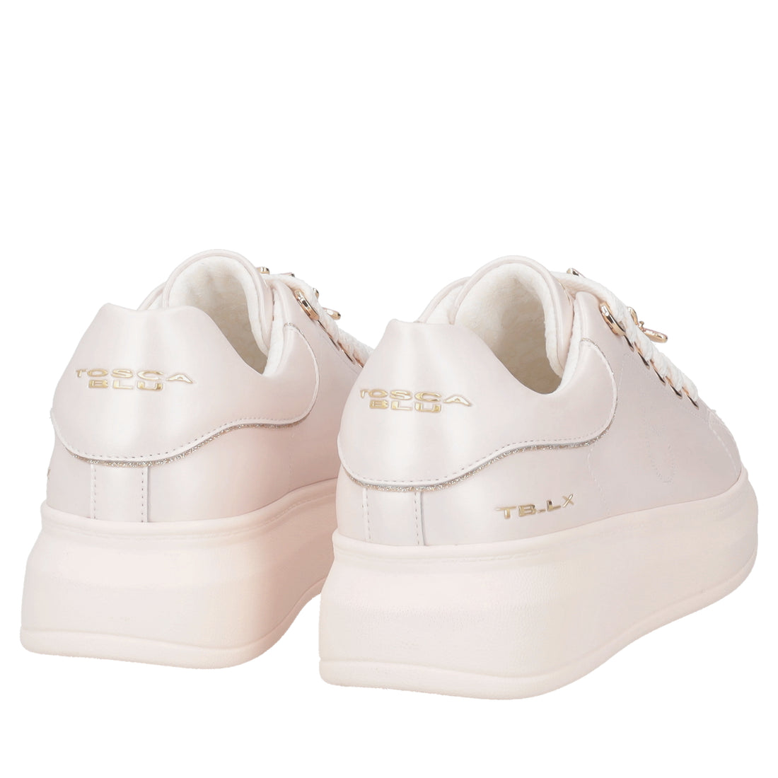 Astrid leather sneakers with pink butterflies