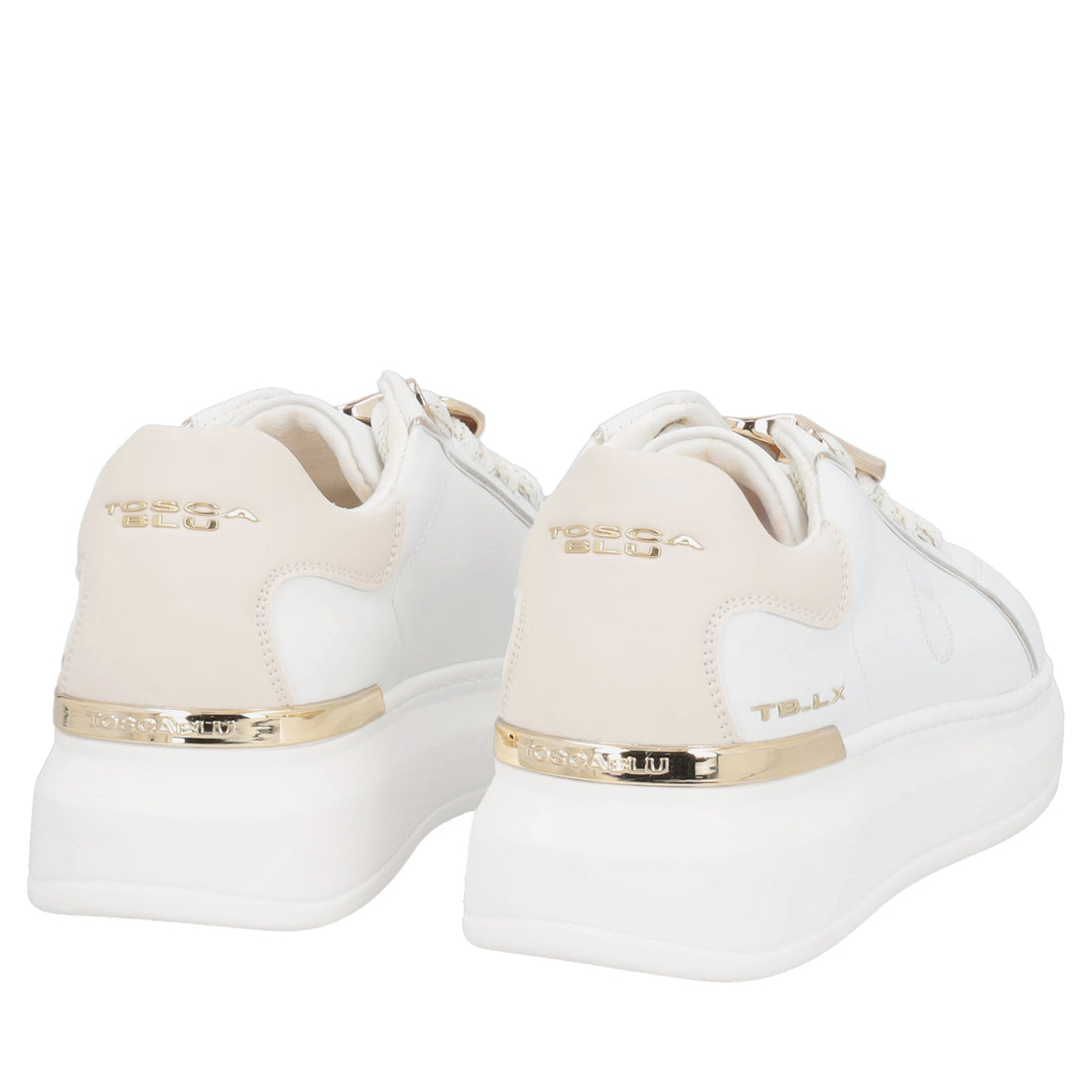 Sneaker Carol in pelle con cuore colore bianco