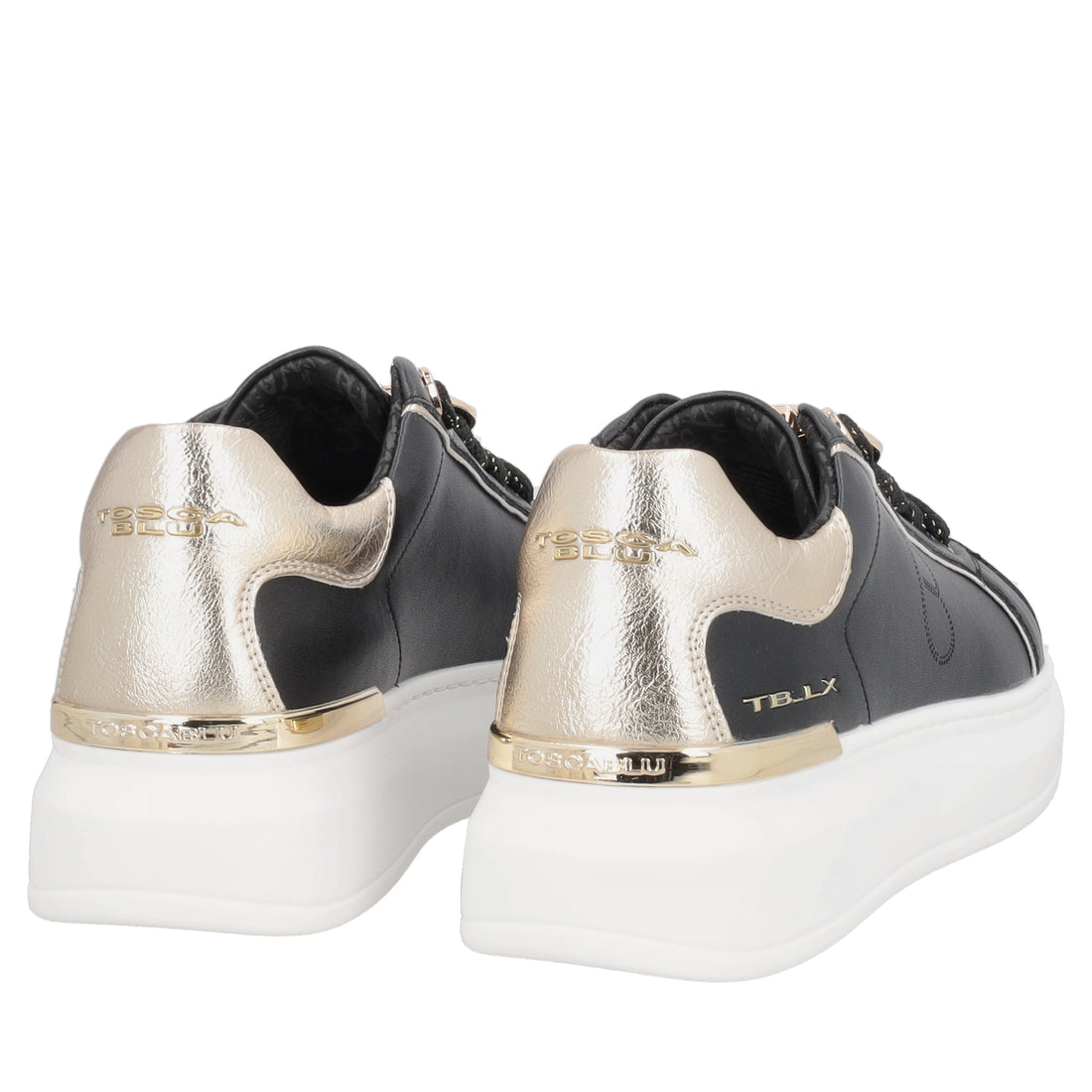 Sneaker gioiello Carol in pelle con cuore colore nero