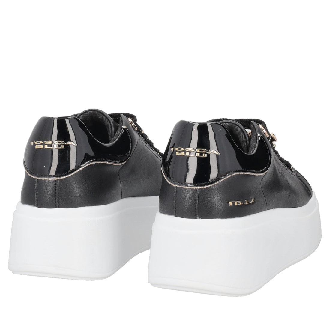 Clara leather sneakers with black butterflies