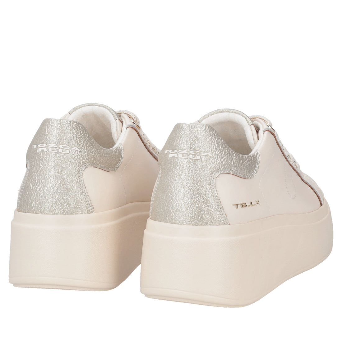 Sneaker Clara in pelle con accessorio gatto colore beige