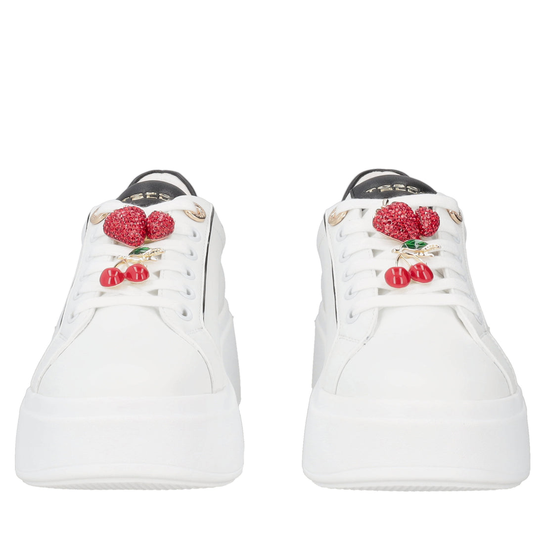 Sneaker gioiello Clara con accessori frutta colore bianco/nero