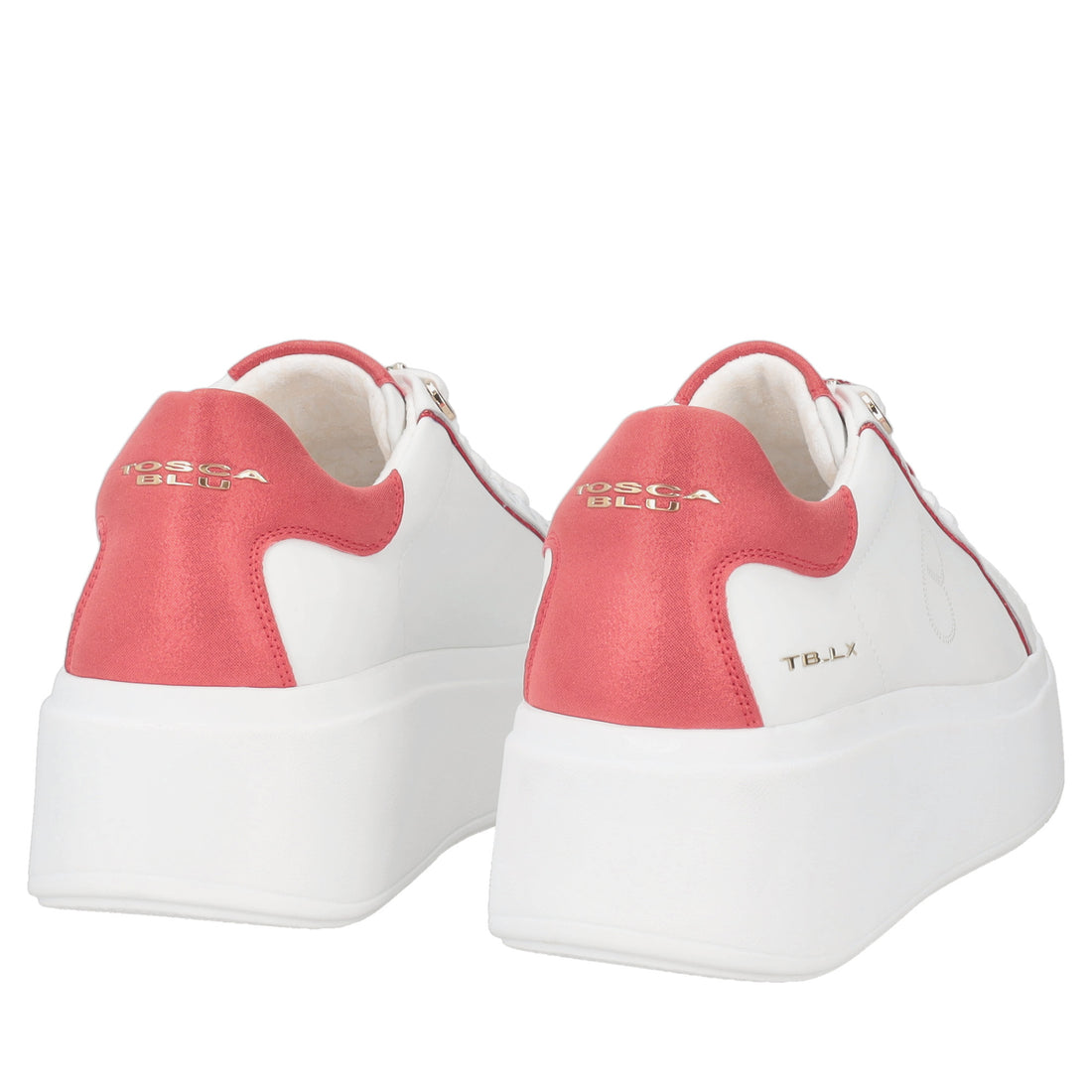 Sneaker Clara in pelle con accessori frutta colore bianco/rosso
