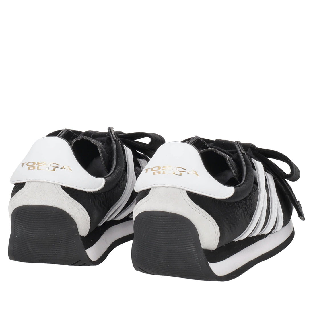 Malika sneakers with large bow in black/white