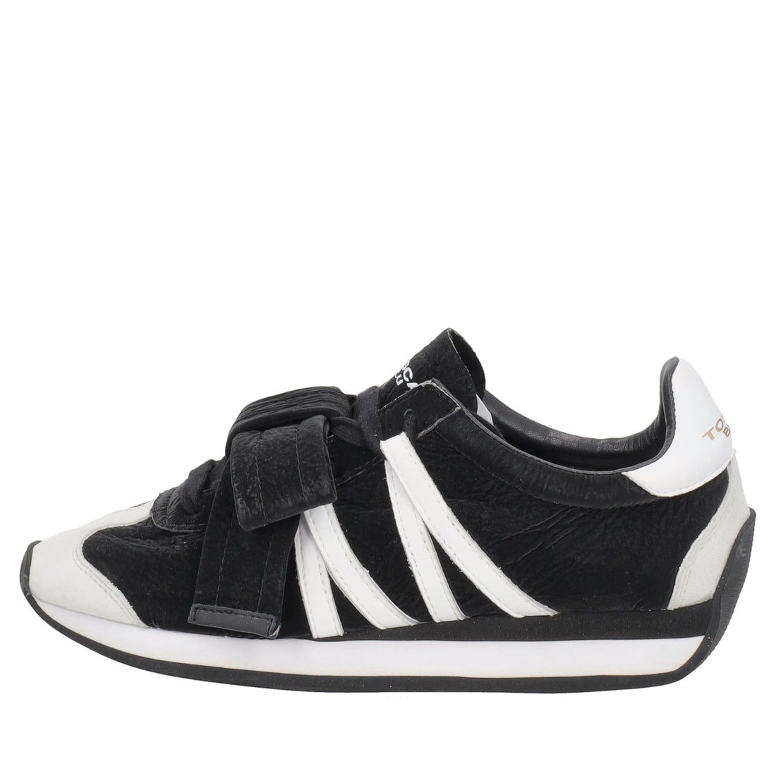 Malika sneakers with large bow in black/white