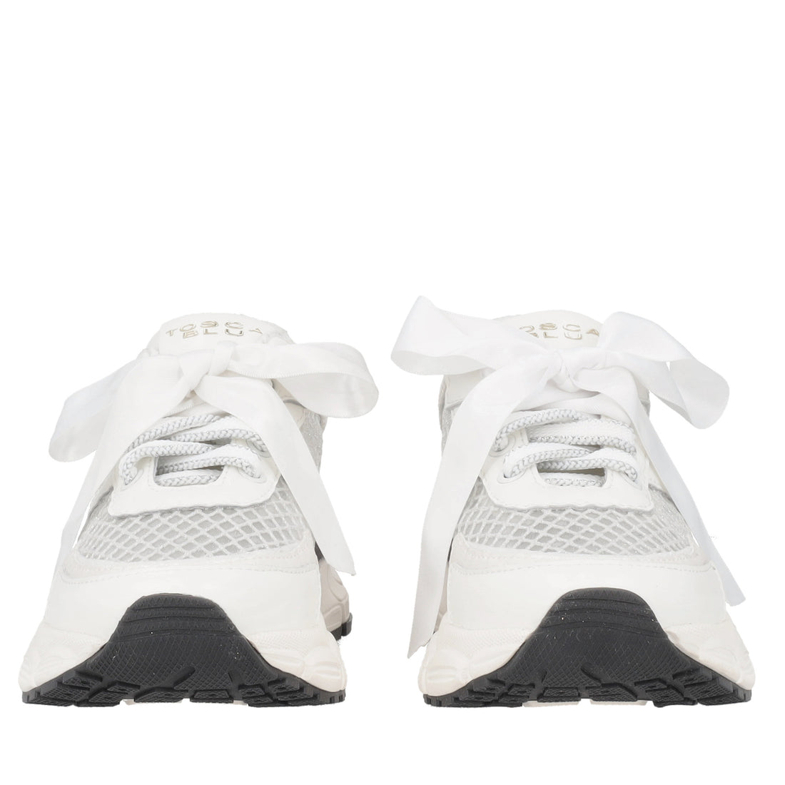 Mirabel mesh sneakers with large white bow