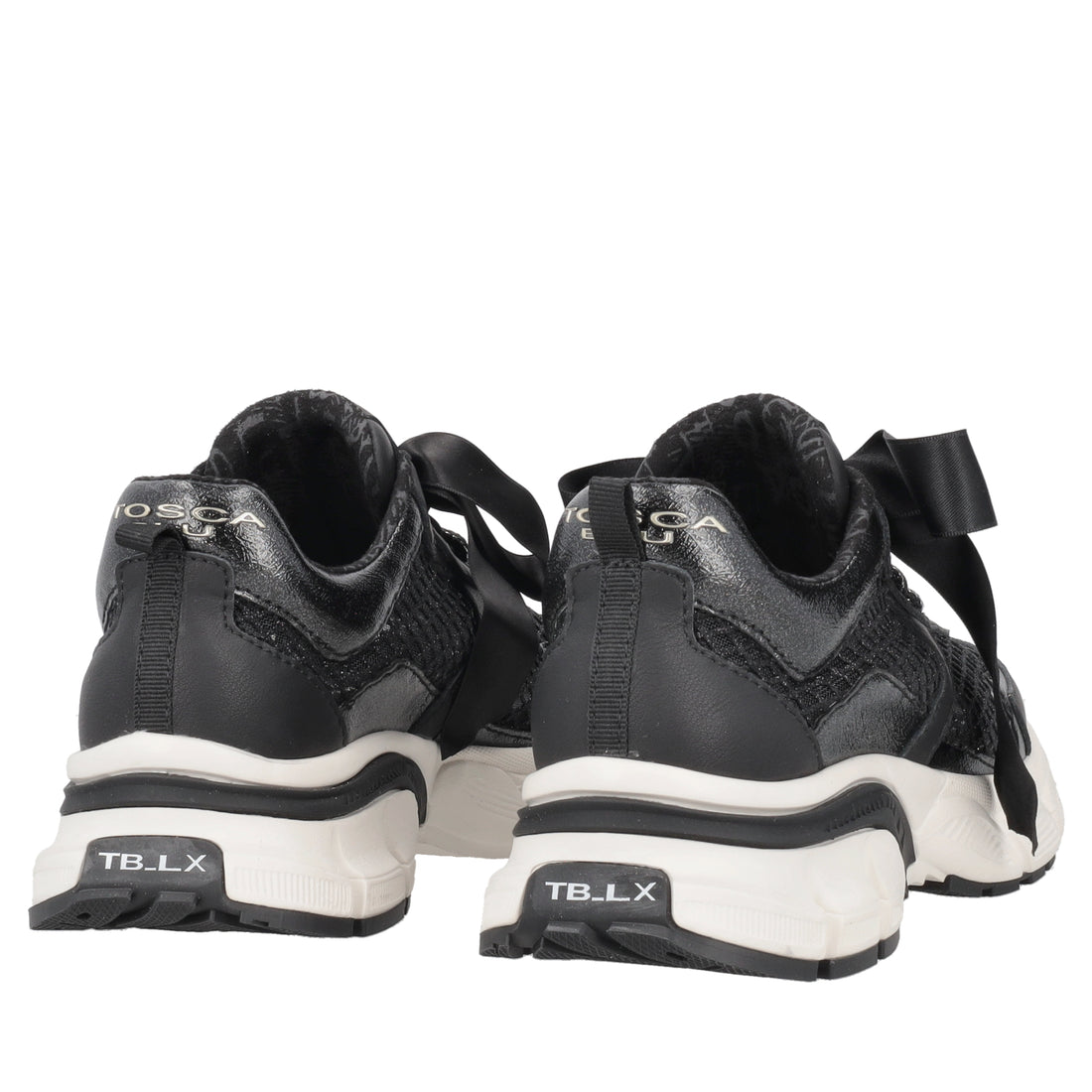 Mirabel mesh sneakers with large black bow