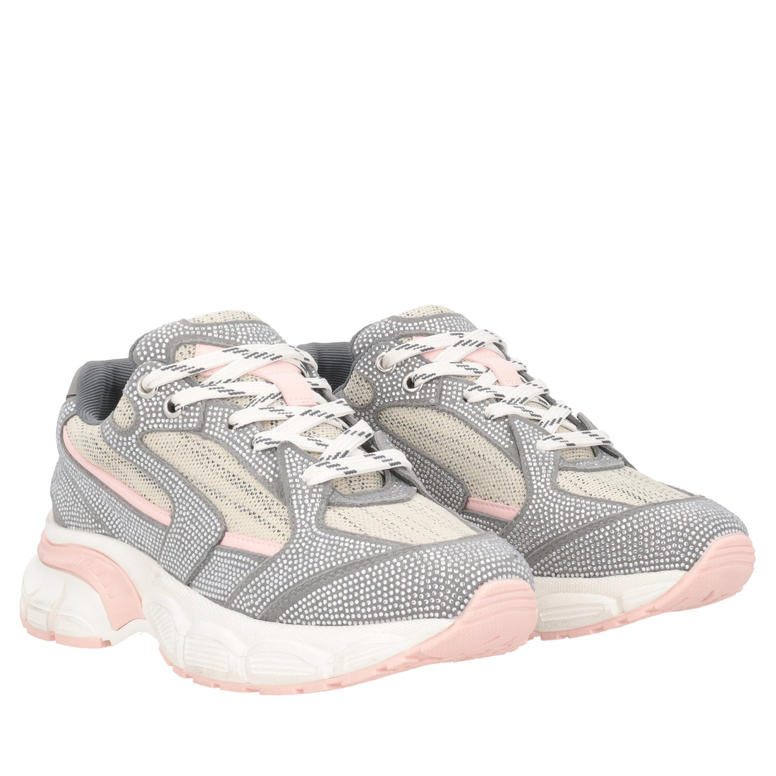 Mirabel sneakers in suede and fabric in pink/gray