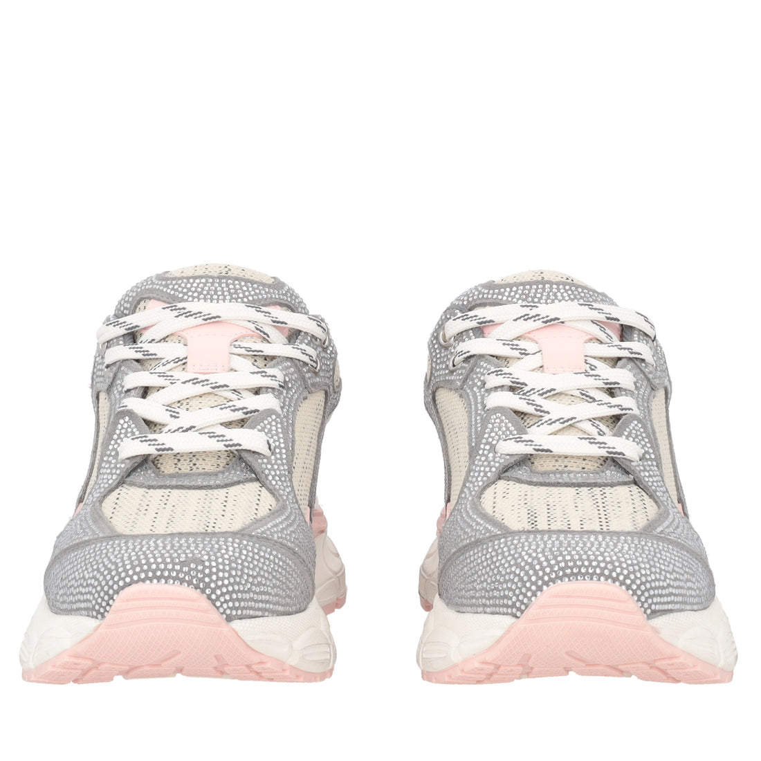 Mirabel sneakers in suede and fabric in pink/gray