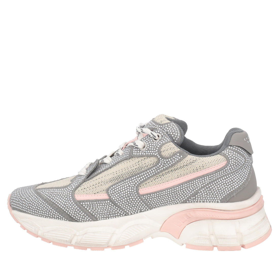 Mirabel sneakers in suede and fabric in pink/gray