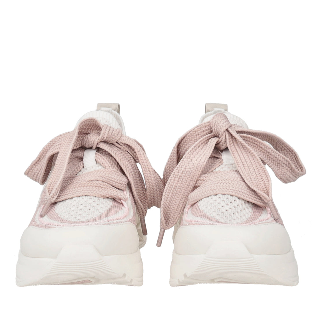 Sneaker stella con maxi stringhe colore rosa