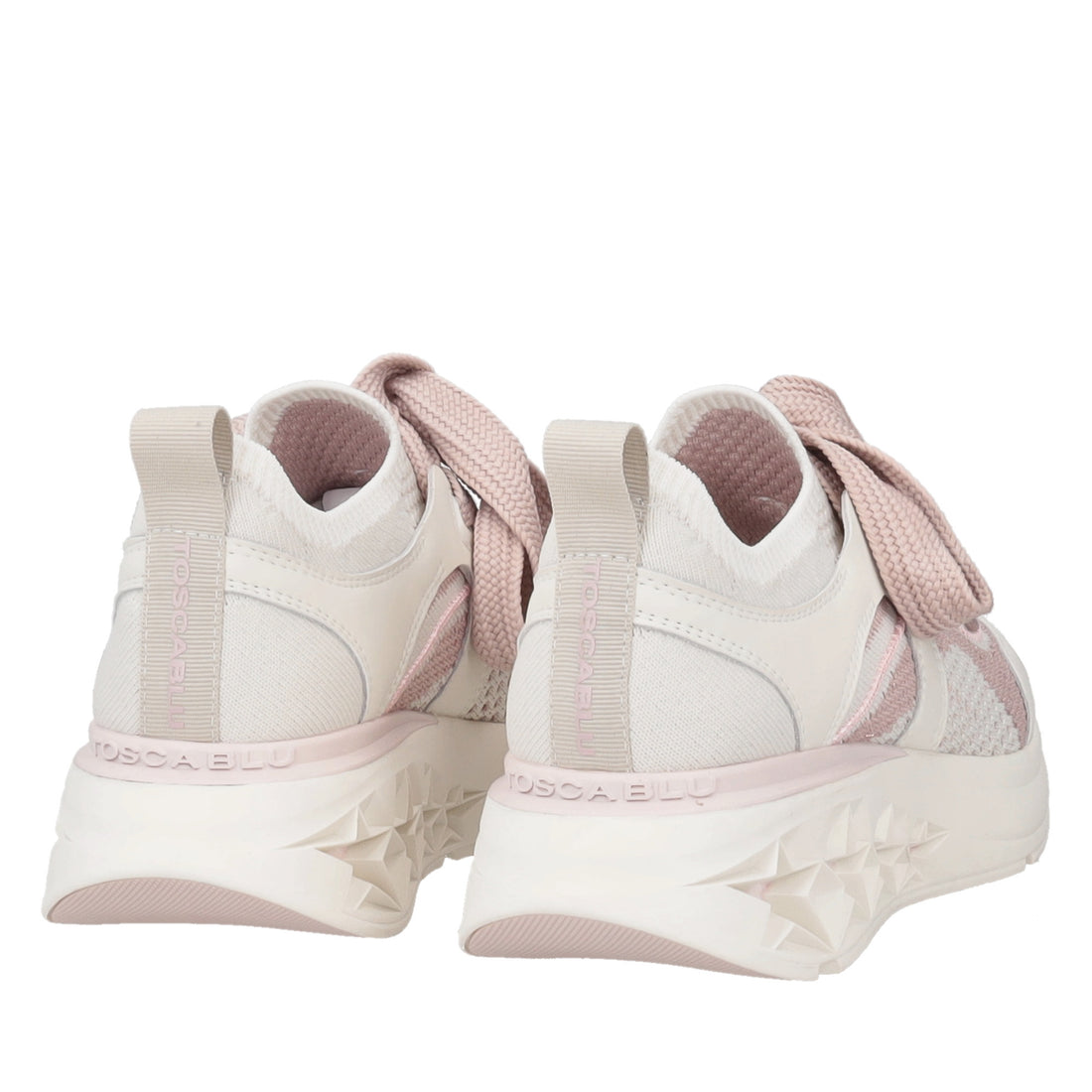 Sneaker stella con maxi stringhe colore rosa
