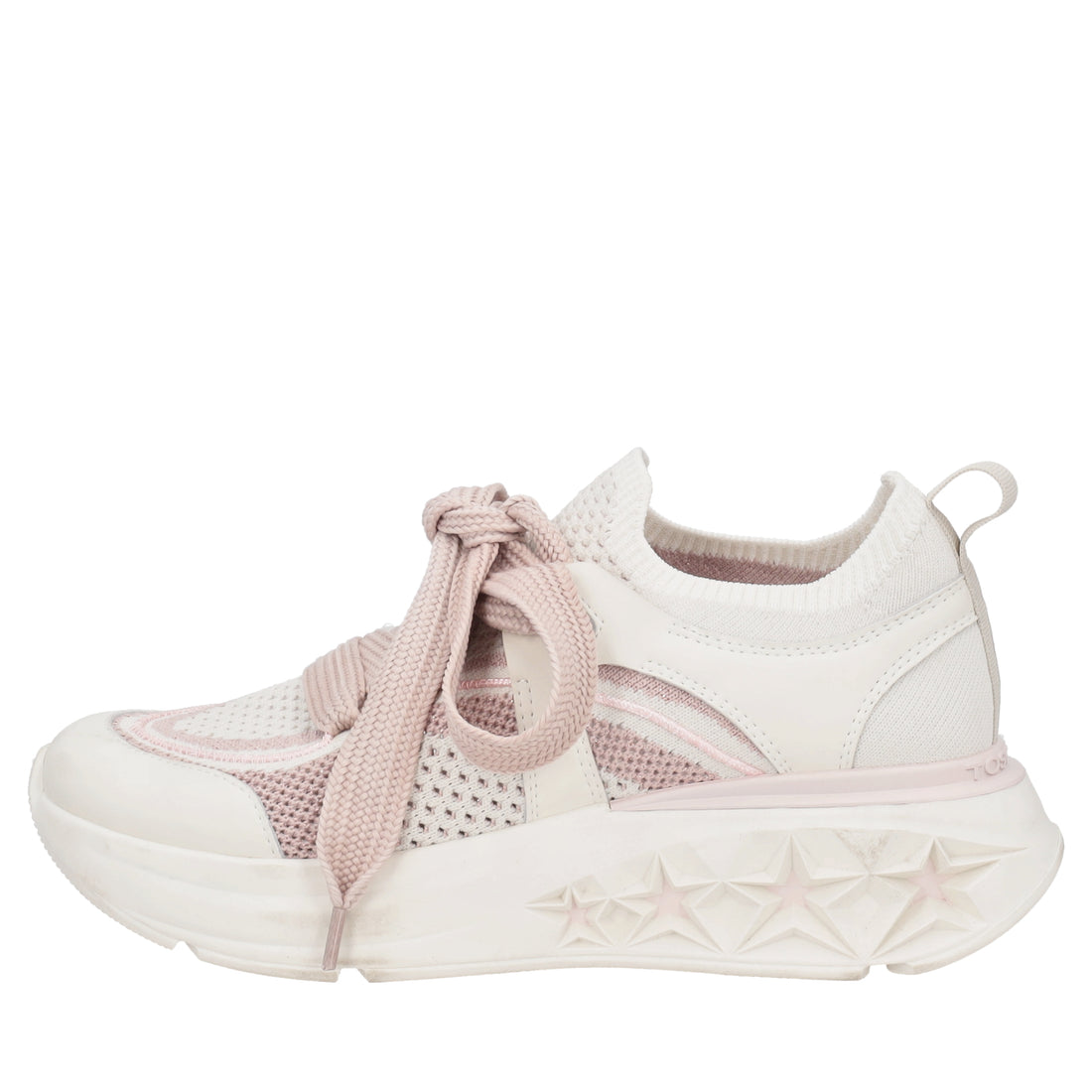 Sneaker stella con maxi stringhe colore rosa
