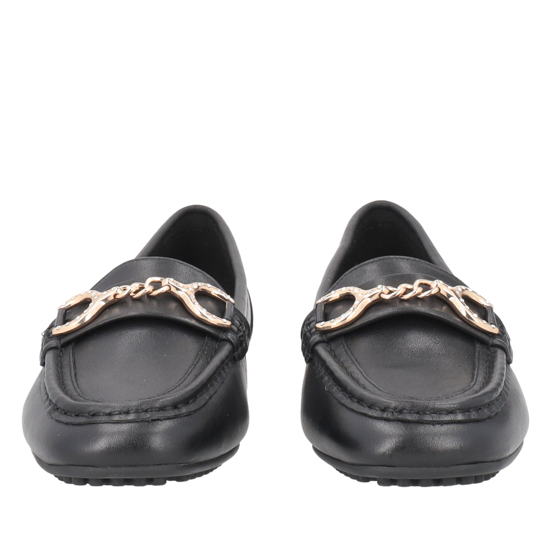 Mocassino Capri in pelle con accessorio colore nero