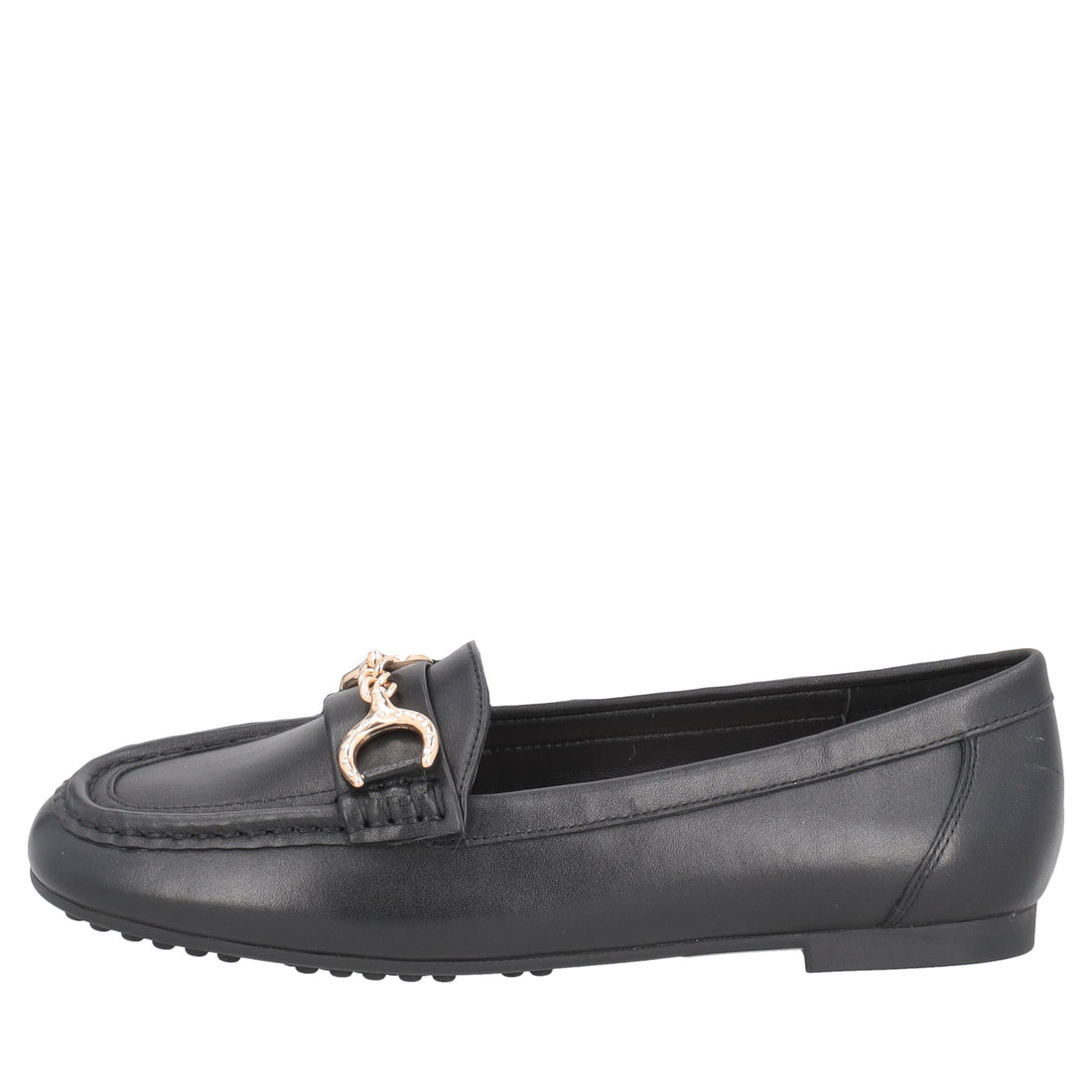 Mocassino Capri in pelle con accessorio colore nero
