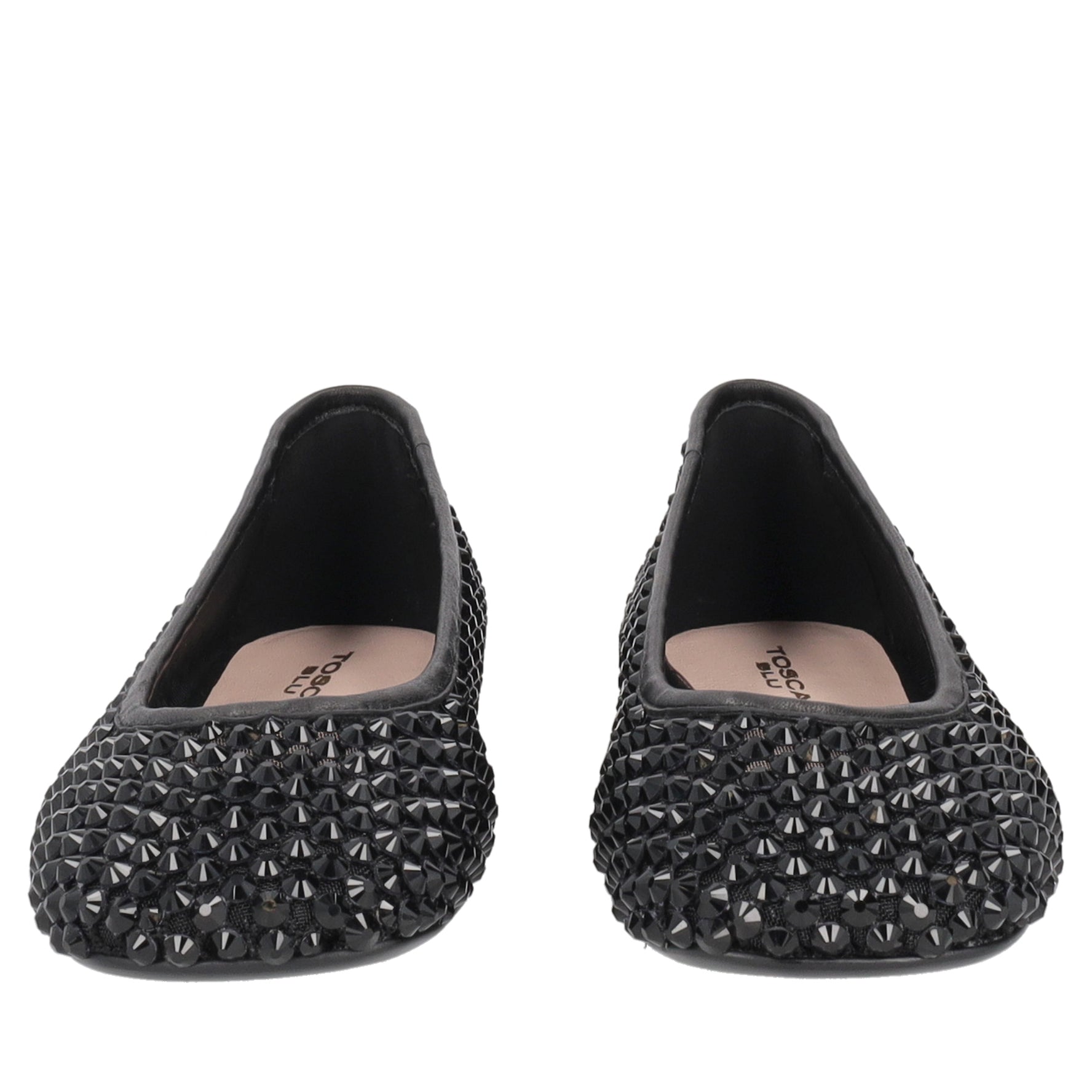 Ballerina Chantilly in rete con strass colore nero