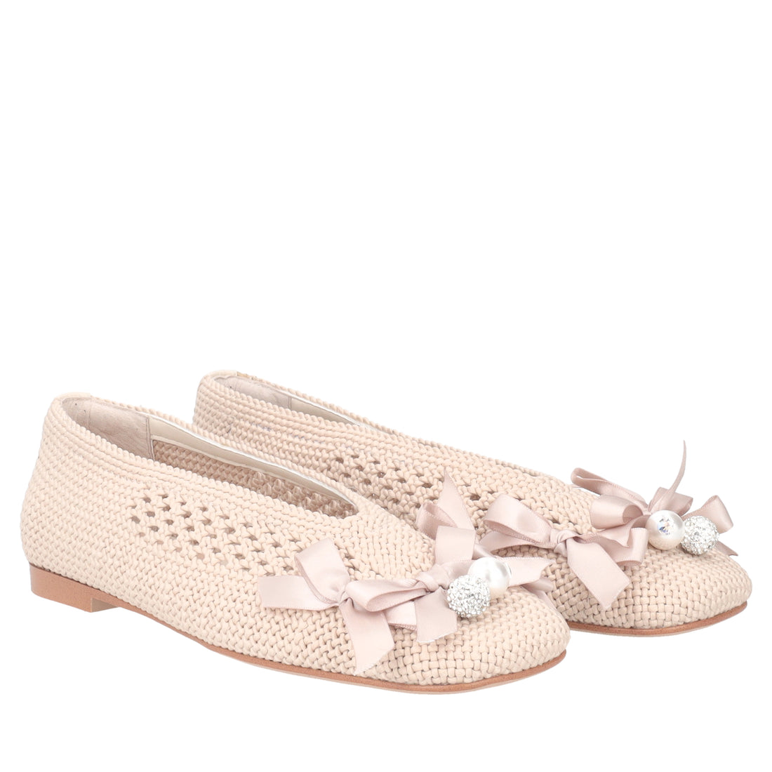 Ballerina Chantilly con fiocchi colore avorio