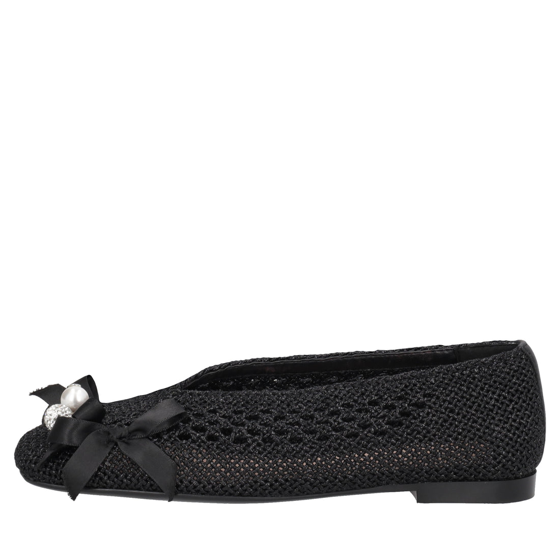 Ballerina Chantilly con fiocchi colore nero